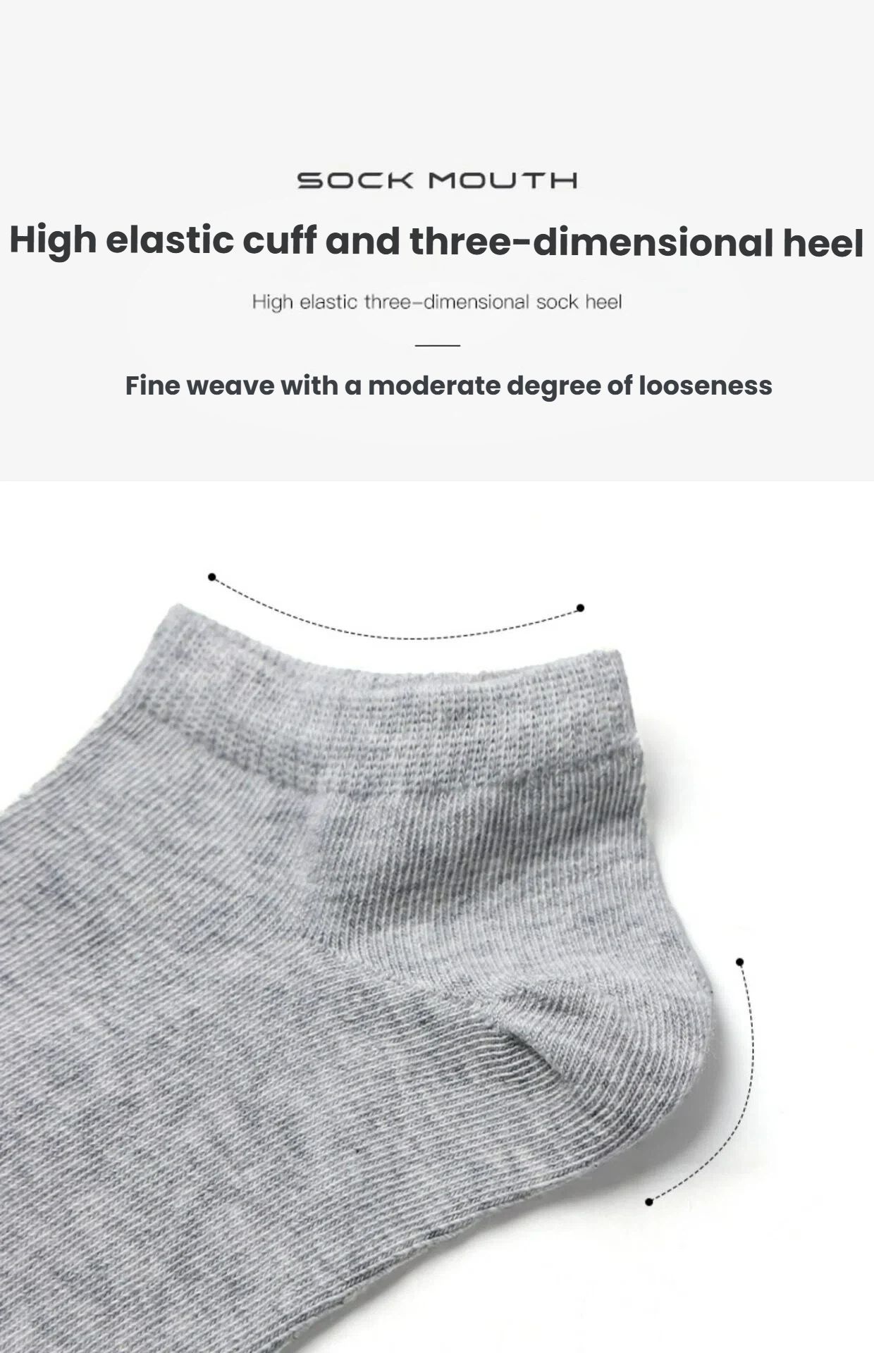 10 pairs of socks, men's sports socks, short tube socks, sweat-absorbent, lightweight and breathable