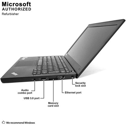 OFFER!OFFER!Lenovo Refurbished Thinkpad X240 Intel Core I5 8GB RAM 256GB SSD 12.5'' Black+FREE MOUSE +WIN 11 PRO+ACTIVATED MICROSOFT OFFICE