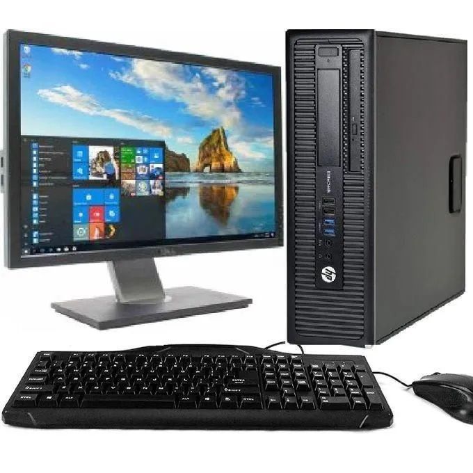 FREE GIFT {Complete Set with mouse and keyboard } Refurbished HP ProDesk 600 G1 INTEL CORE I5-4GB RAM, 500GB HDD-3.2GHz Desktop computer + 22" Monitor-Black