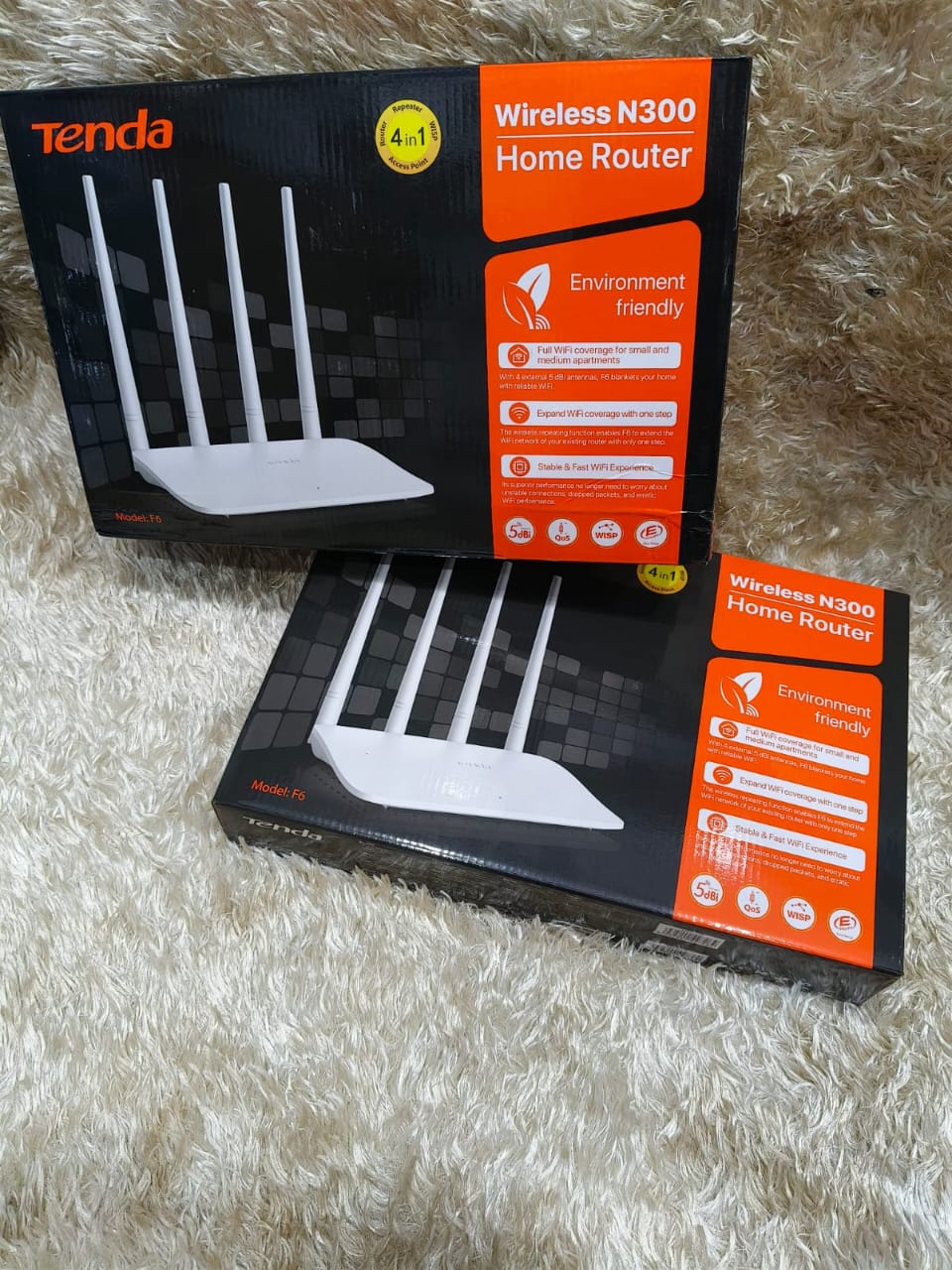 TENDA F6 ROUTER
HOME ROUTER
SUITABLE AND FAST WIFI EXPERIENCE 
EXPAND WIFI COVERAGE WITH ONE STOP
FULL WIFI COVERAGE FOR SMALL & MEDIUM APARTMENTS