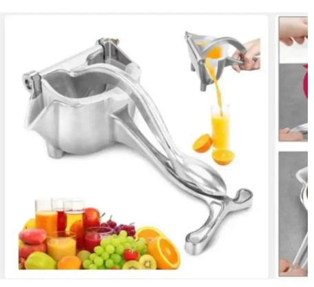 VERY HEAVY AND HIGH QUALITY METALLIC MANUAL FRUIT JUICER LEMON CITRUS JUICE SQUEEZER, JUICE EXTRACTOR PRESSER (SILVER)