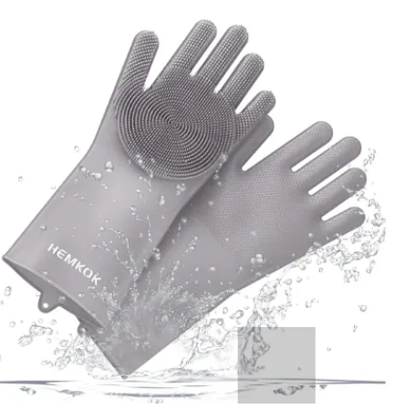 Generic Silicon Dish-Washing Kitchen Gloves They provide good grip when washing your utensils Can used to wash pets or work in your small garden. Protect your hands and prevent ac Pink one size
