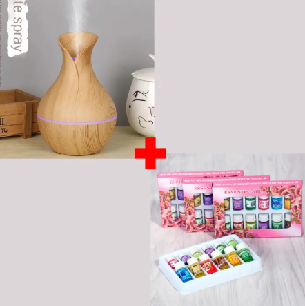 USB Aromatherapy Ultrasonic Humidifier and Scent Diffuser + 12pcs Different Scented Essential Oils. Keep the air moist and your home smelling lovely all at once!