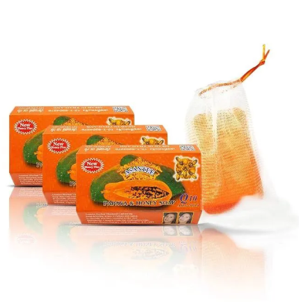 OFFER!! Original Asantee Papaya And Honey Anti Acne Soap - 125g (Pack of 1) – Nourishing, Natural Skincare for Smooth & Glowing Skin**Asante soap