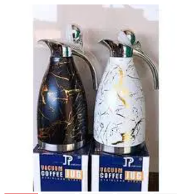 Jamespot JP 2L Marble Effect Vacuum Flask – Premium Double Wall Stainless Steel Thermos for Hot and Cold Beverages, Leak-Proof, Unbreakable & Portable