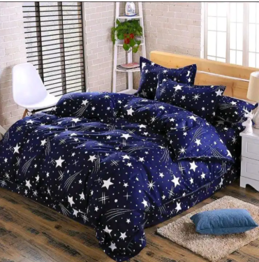 4pcs Bedding Sets Comforter Set Bedding Duvet(1pc Duvet&1pcs Bed sheet&2pcs Pillow covers） multicolor