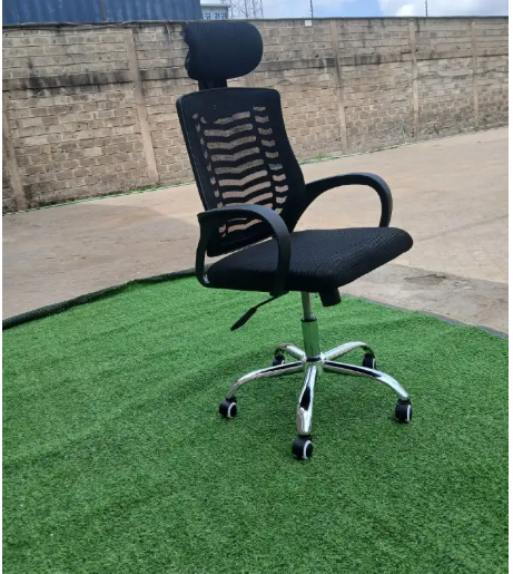 Secretarial Mesh Office Chair with HeadrestErgonomic Headrest Desk Chair: The headrest can be adjusted up, down, and rotated, which provides comfort support and eliminates the neck fatigue for sedenta