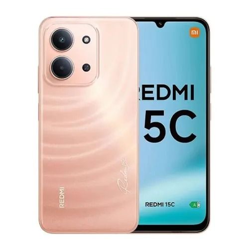 REDMI 15C 128GB Storage Upto 8(4+4)GB Ram 6.9'' FHD Immersive Display 50MP Main Cam +8MP front 6000mAh 33W Fast Charger Android 15 Xiaomi Hyper OS Side Fingerprint Smartphone smart phones