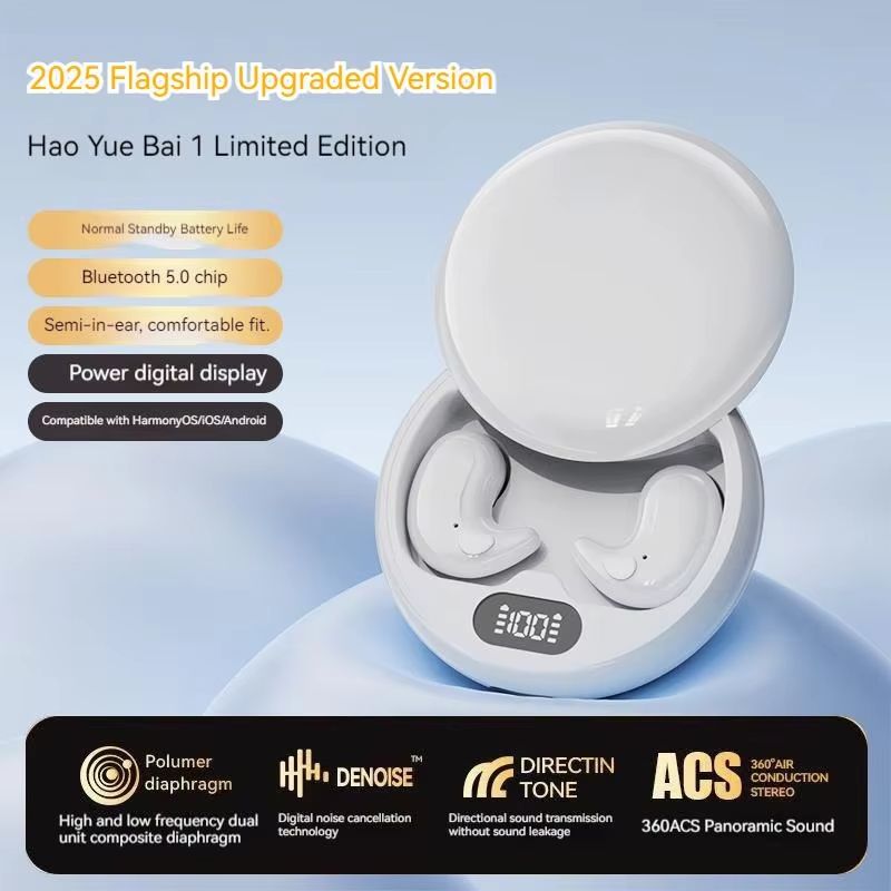 Open Ear Sleep Earbuds Wireless Earphones Surround Sound Bluetooth Headphones Waterproof Sports Earbuds Gamer Headsets in HD Mic