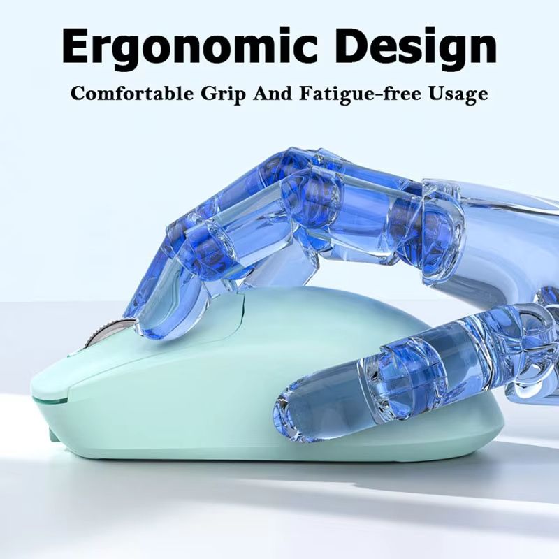 Portable Rechargeable Wireless Mouse 2.4G/Bluetooth Mini Silent Gamer Mice for Computer ipad High Precision Gaming Mouse 2 Modes