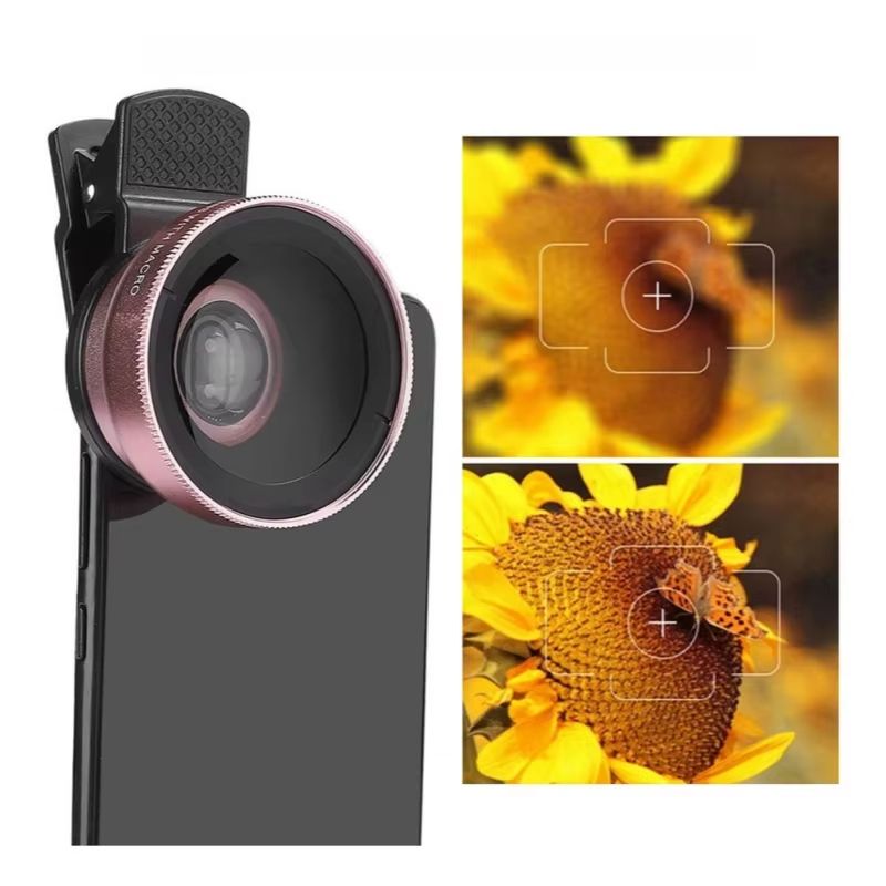 2-in-1 HD 37mm 0.45x Super Wide Angle Lens with 12.5x Super Macro Lens for iPhone Smartphone Phone lens Kit Enhanced Photograpy