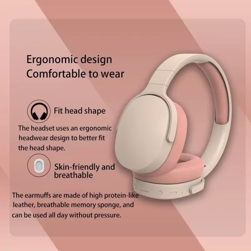 Hot Selling Wireless Headsets Headphones Bluetooth 5.3 Over-ear Earphone For Samsung iPhone Stereo Hifi Game Earbuds With Mic