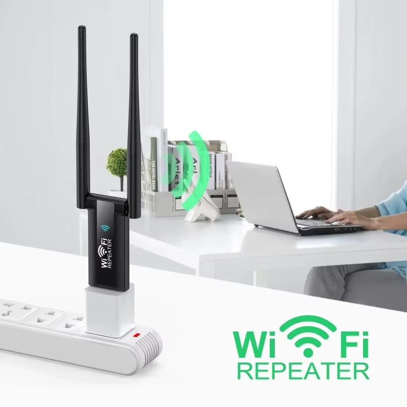Wi-Fi Router Home Network Extension 2.4G 300Mbps Wireless USB WiFi Repeater Extender WiFi Signal Amplifier Booster Long Range