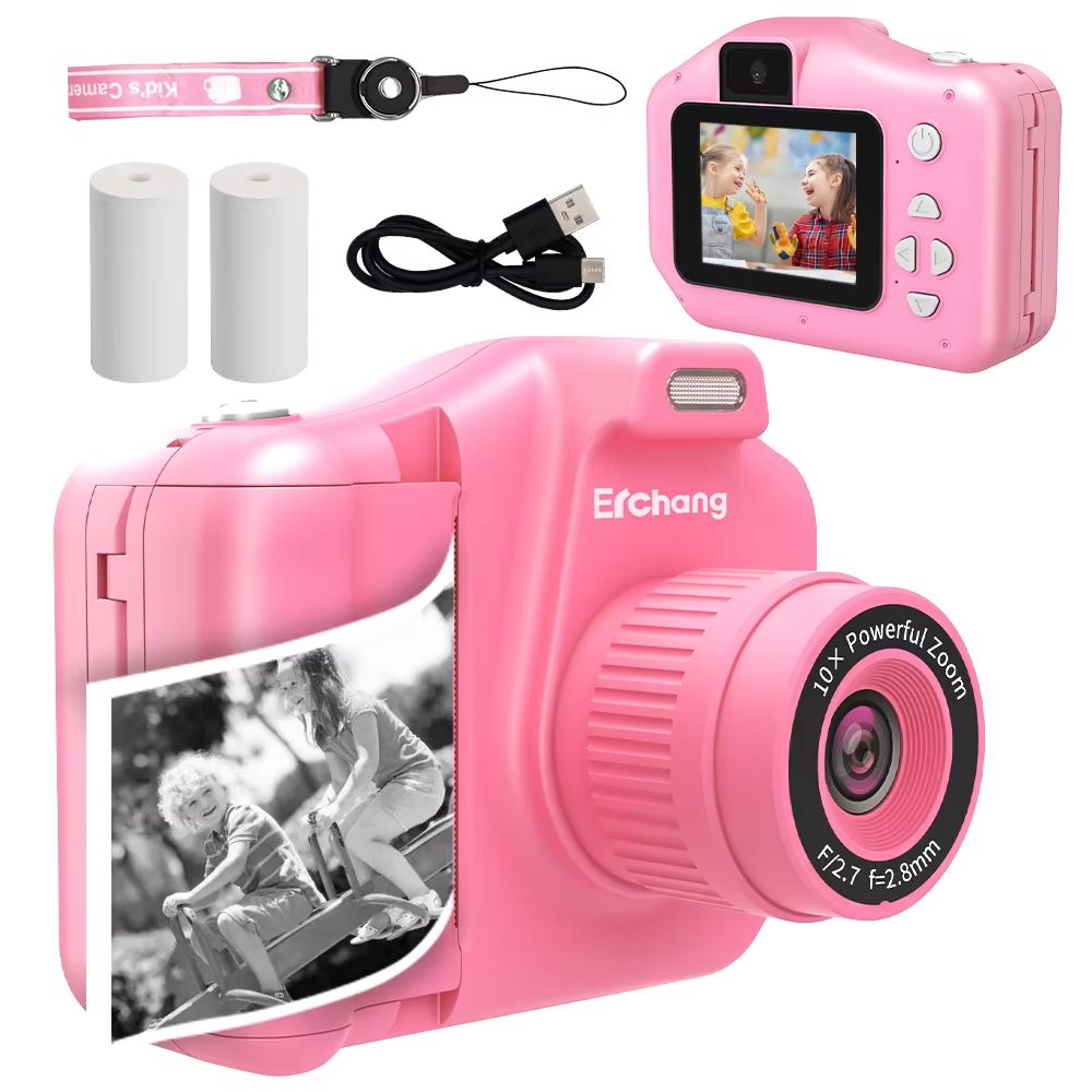 Children Instant Print Camera 10x Digital Zoom Kids Digital Photo Camera Girl's Toy Child Camera Video Boy's Birthday Gift