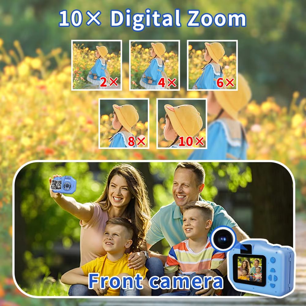 Children Instant Print Camera 10x Digital Zoom Kids Digital Photo Camera Girl's Toy Child Camera Video Boy's Birthday Gift