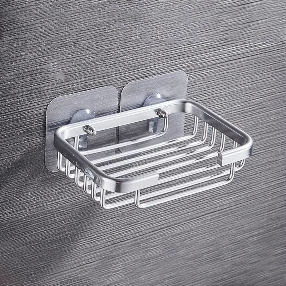 Bathroom Soap Dish Holder Suction Cup Soap Holder Wall Mounted Cup Box Dish Soap Saver Shower Tray Bathroom Accessories