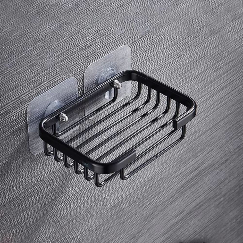 Bathroom Soap Dish Holder Suction Cup Soap Holder Wall Mounted Cup Box Dish Soap Saver Shower Tray Bathroom Accessories