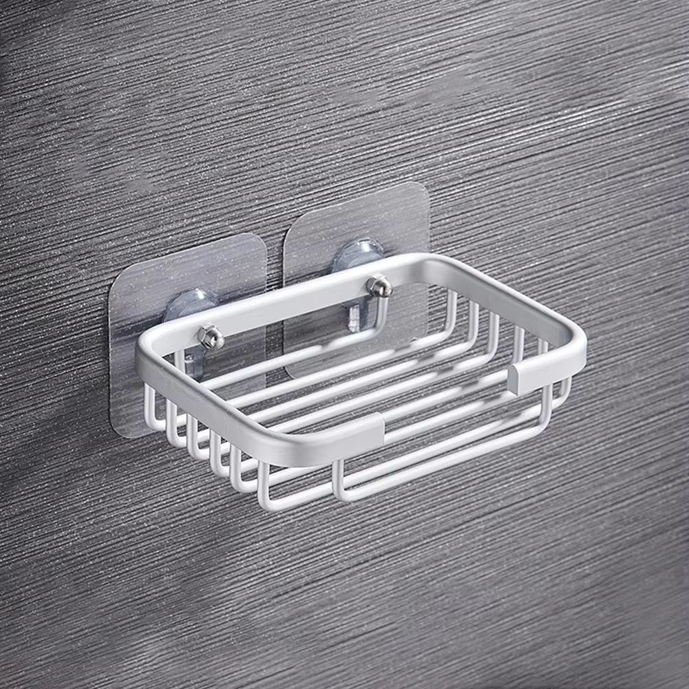 Bathroom Soap Dish Holder Suction Cup Soap Holder Wall Mounted Cup Box Dish Soap Saver Shower Tray Bathroom Accessories