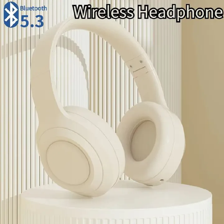 Over Ear HIFI Stereo Headsets Wireless Bluetooth Headphones Sports Gaming Earphones with HD Mic Support TF/AUX noise reduction