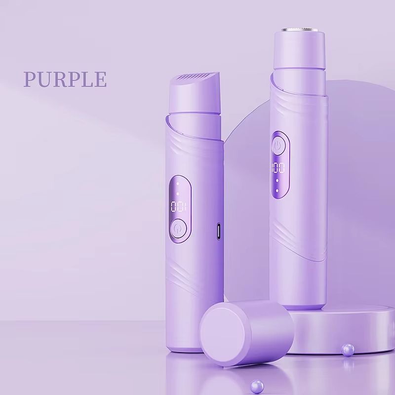 Women's 2-in-1 Dual-Head Electric Razor Painless Bikini Trimmer Wet/Dry Use Detachable Head for Ladies Pubic Hair Shaver