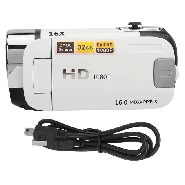 2.4 Inch Rotatable Screen Camcorder 1080P HD 16MP Digital Camera 16X Zoom HD Anti-shock Video Recorder with Fill Light
