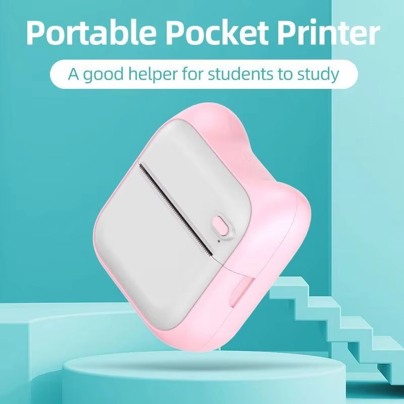 1PC Portable Thermal Printer Efficiently and Quickly Mini Printer Inkless Pocket Photo Printer for Study Notes Pictures DIY