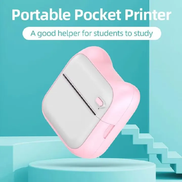 1PC Portable Thermal Printer Efficiently and Quickly Mini Printer Inkless Pocket Photo Printer for Study Notes Pictures DIY