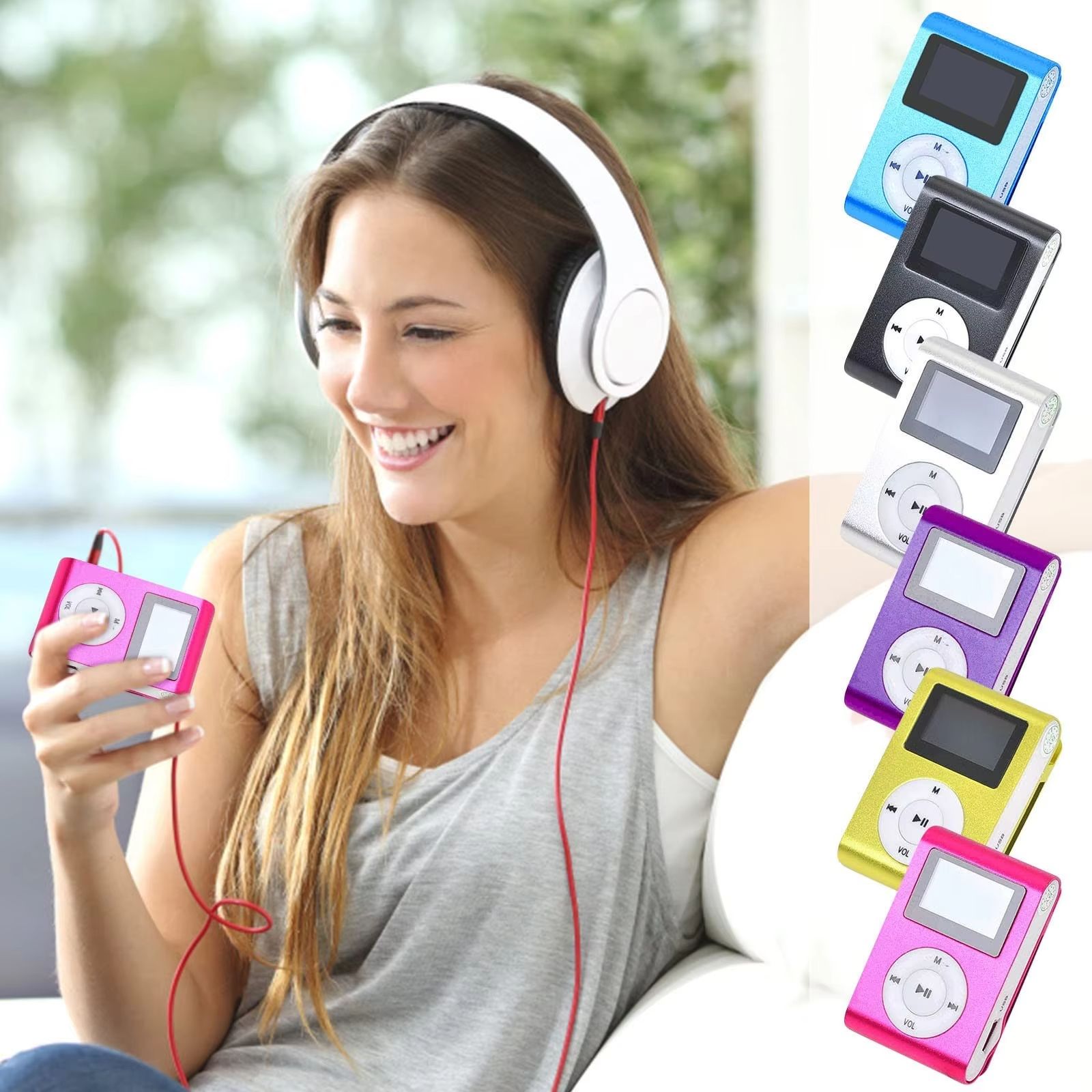 Mp3 Player for Sports Travelling USB Portable Music Player with Speaker LCD Screen Digital Music Long Standby Time
