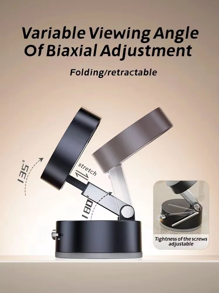 Suction Car Phone Mount for All Phones Double Sided Magnetic Vacuum Suction Phone Mount Holder for Car Screen Mirror Glass