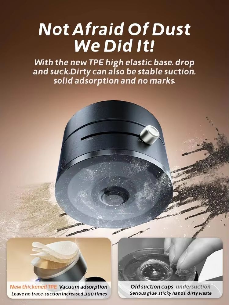 Suction Car Phone Mount for All Phones Double Sided Magnetic Vacuum Suction Phone Mount Holder for Car Screen Mirror Glass