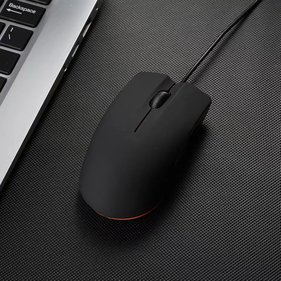 Wired Mouse 1200dpi Computer Office Mouse Matte Black USB Gaming Mice For PC Notebook Laptops Non Slip Wired Gamer Mouse