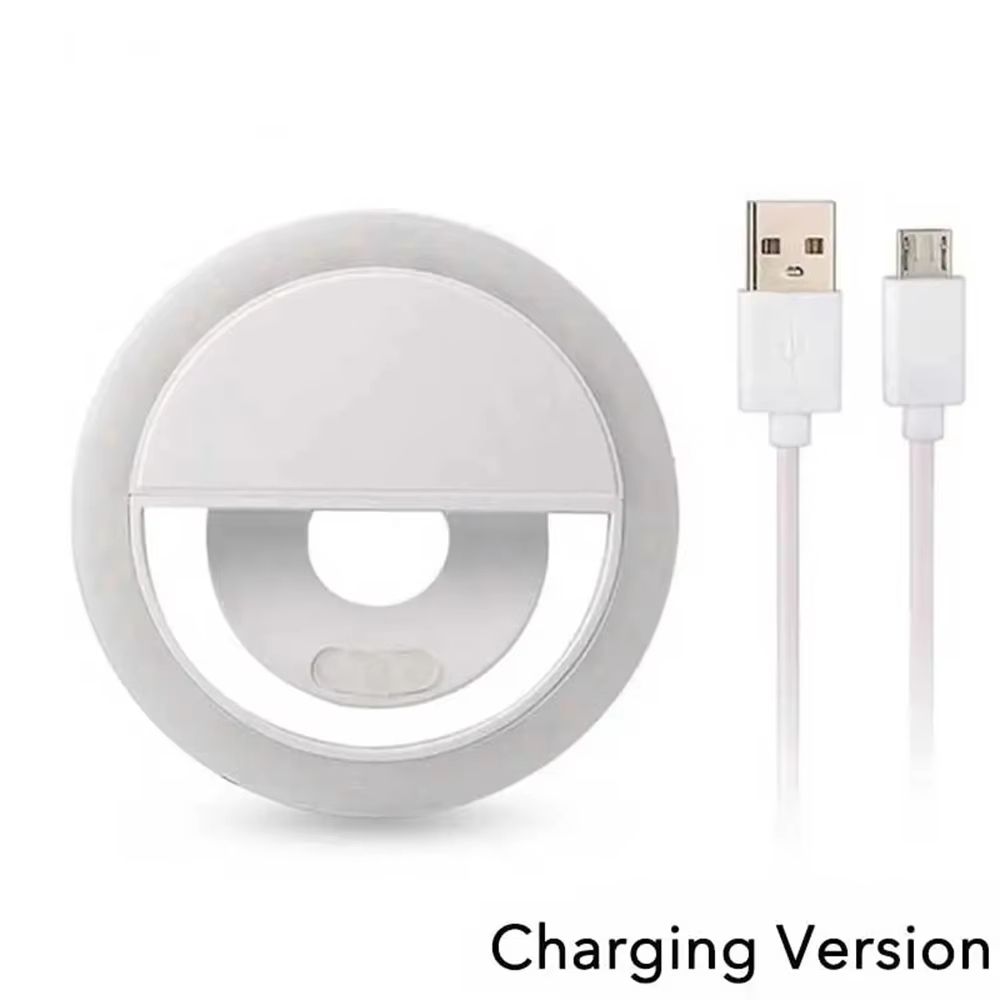 USB Charge Led Selfie Ring Light Mobile Phone Lens Lamp Adjustable Live Brightness Portable Rechargeable Selfie Fill Ring Light