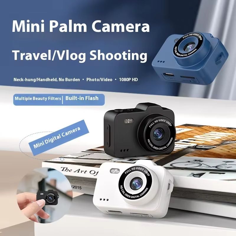 Mini Camera 4K Micro Camera Keychain Camera Necklace-Style Vlog Camera Pocket Camera Ultra-Compact Digital Camera
