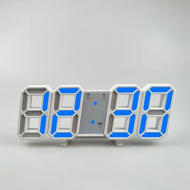 3D digital alarm clock desktop clock wall-mounted living room electronic clock home bedroom ornament clock table clock