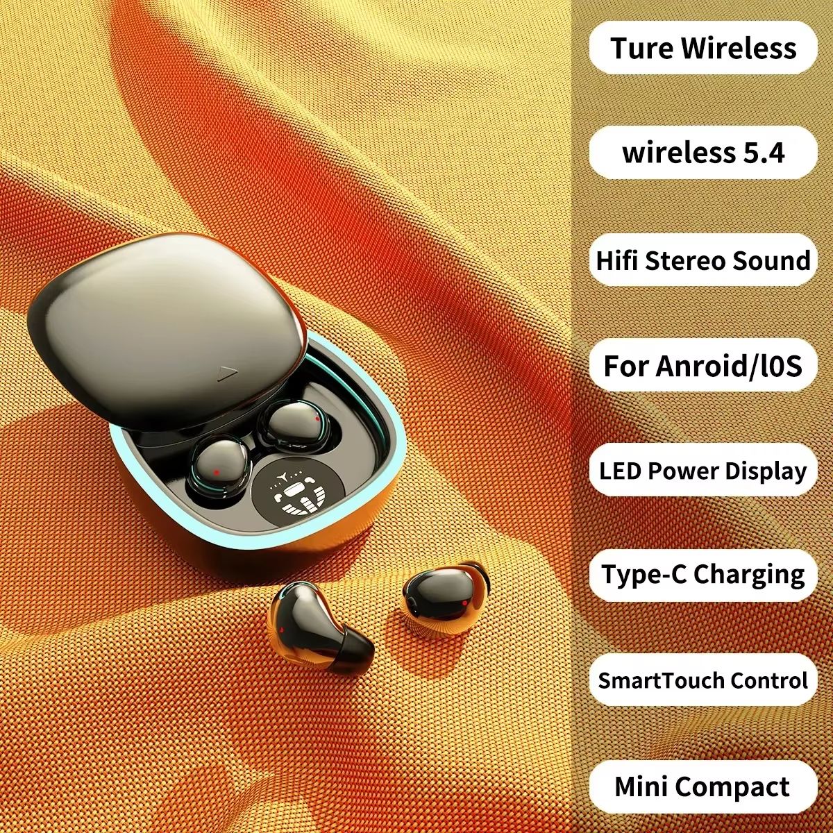 Noise Reduction Game Call Headphones 2025 New MINI Ultra Small Mini Invisible Wireless Bluetooth Earphones In Ear Sleep Earbuds