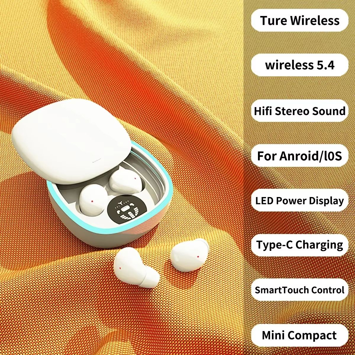Noise Reduction Game Call Headphones 2025 New MINI Ultra Small Mini Invisible Wireless Bluetooth Earphones In Ear Sleep Earbuds