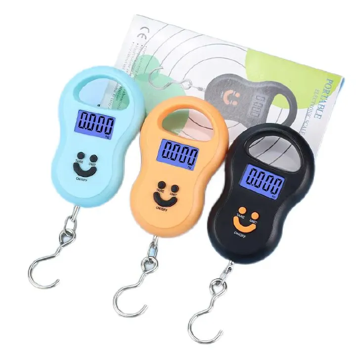 Digital Hanging Scale 50Kg 10g Precision LCD BackLight Kitchen Fishing Luggage Travel Pocket Scale Compact Electronic Weighing