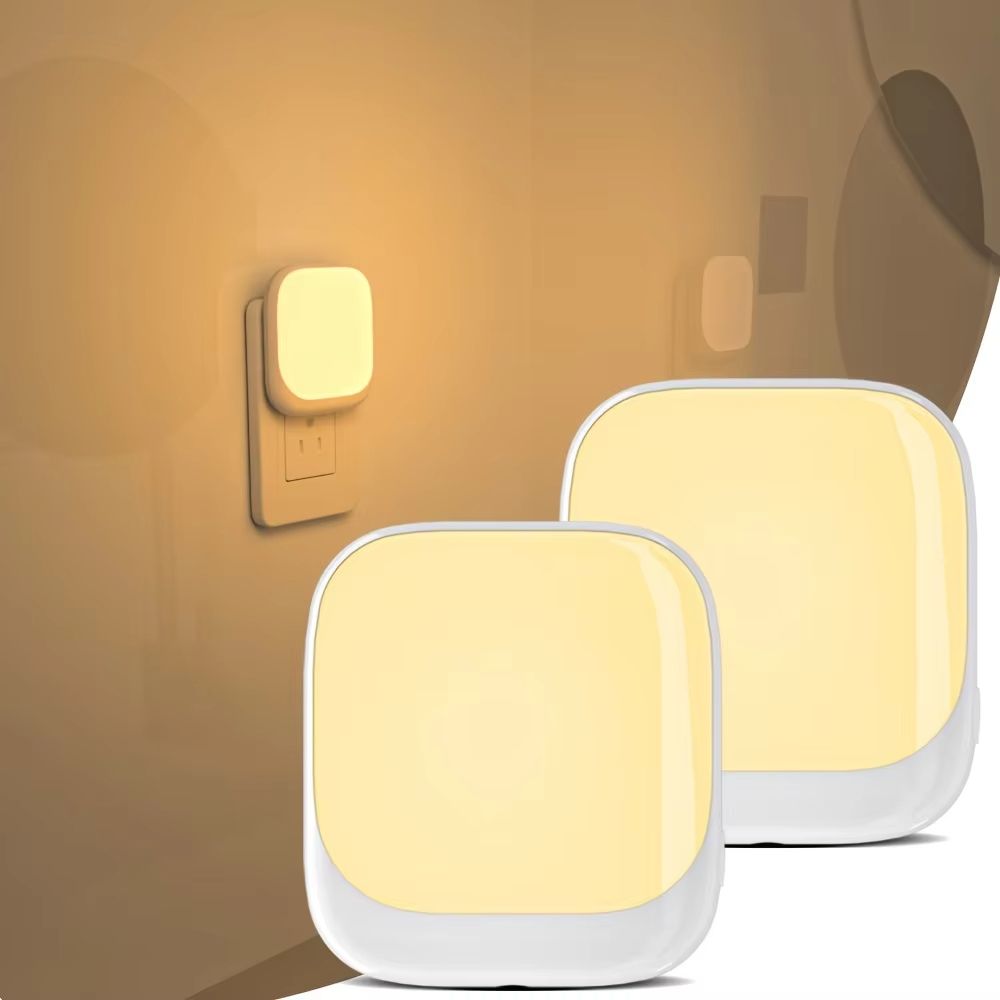 1pc/2pcs Plug in Night Lights Nightlight Plug Into Wall Dusk to Dawn Sensor LED Night Light for Bedroom, Hallway, Kitchen
