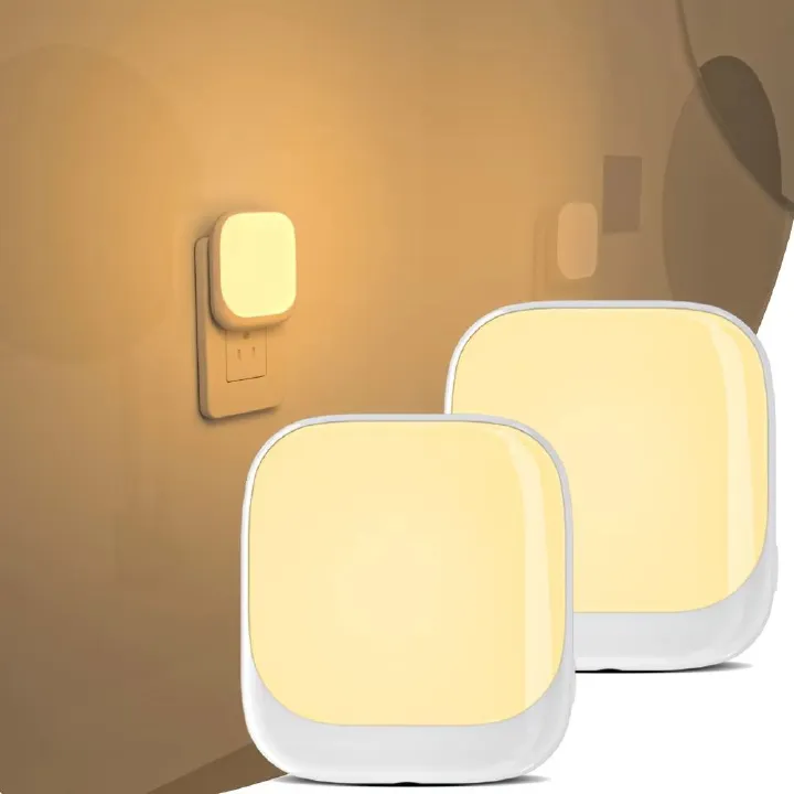 1pc/2pcs Plug in Night Lights Nightlight Plug Into Wall Dusk to Dawn Sensor LED Night Light for Bedroom, Hallway, Kitchen