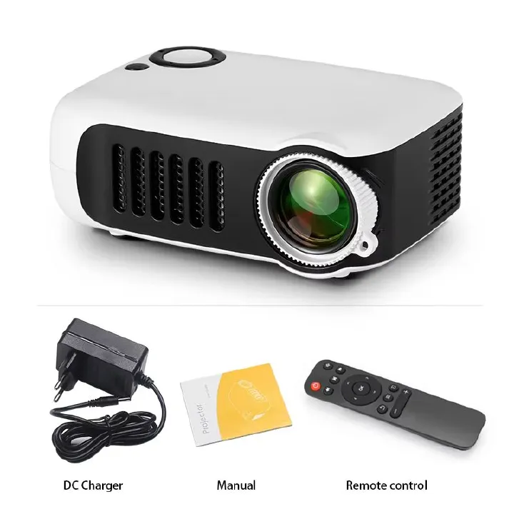 MINI Projector Portable 3D LED Video Projectors Home Cinema Theater Game Laser Beamer Smart TV BOX 1080P 4K Via HD Port A2000
