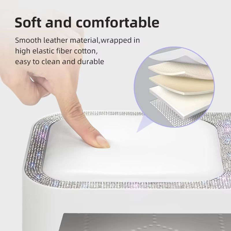 Rechargeable UV LED Nail Lamp Cordless Nail Dryer With Hand Pillow And Smart Sensor For Home & Salon To Curing All Gel view 2