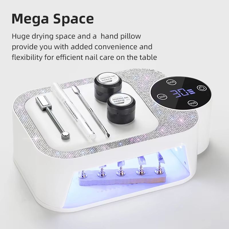 Rechargeable UV LED Nail Lamp Cordless Nail Dryer With Hand Pillow And Smart Sensor For Home & Salon To Curing All Gel view 6