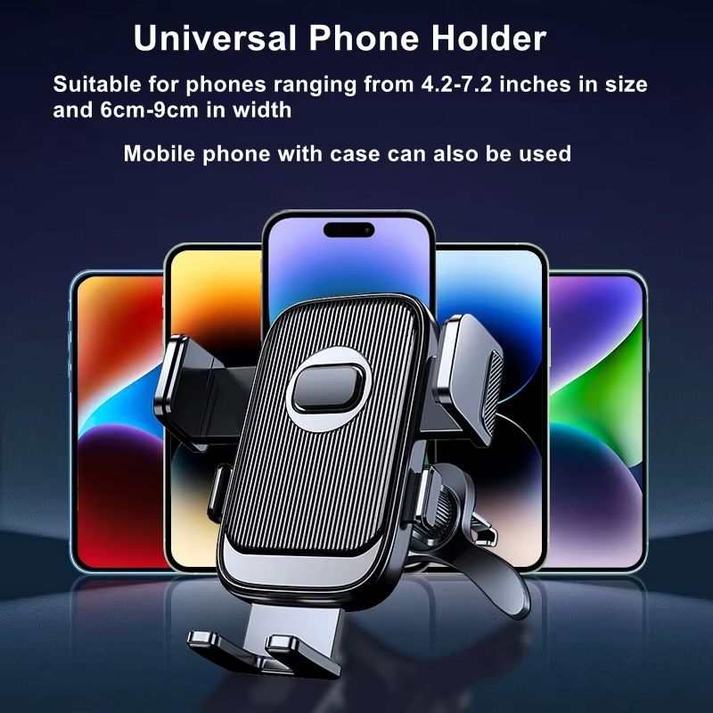 New Upgrade Car Phone Holder Mount For Air Vent, Rotatable Metal Hook Car Phone Bracket Navigation Holder