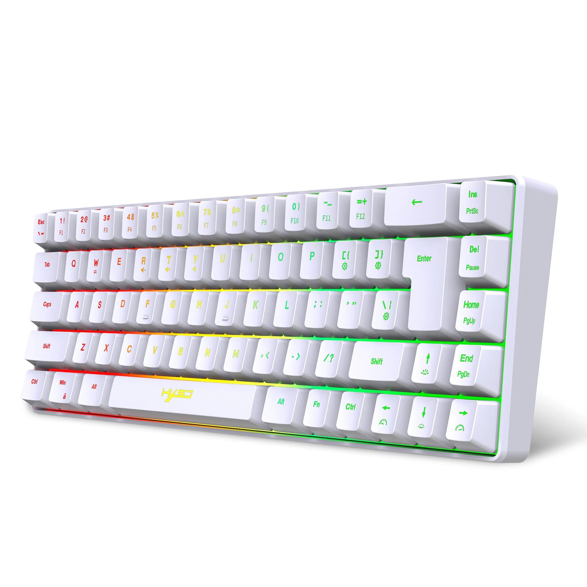 60% Compact Wired Keyboard 68 Keys RGB Backlight Small Portable Office Computer Membrane Keyboard For Windows Tablet Laptop Game