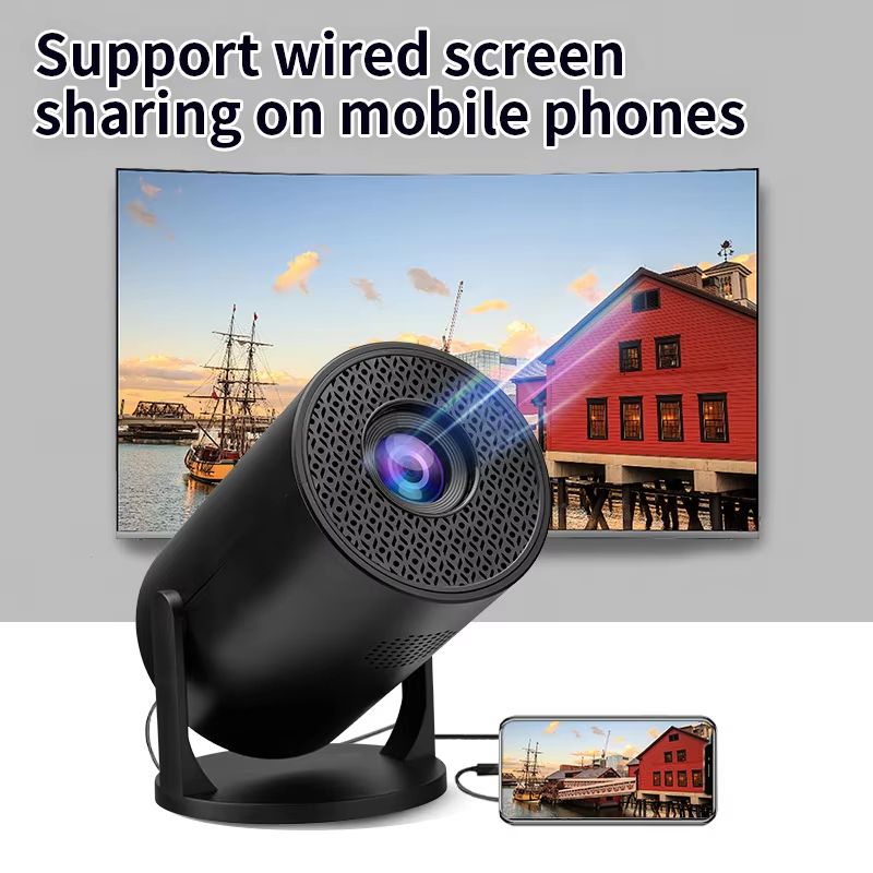 New Mini Projector M5 Pro Wi-Fi 6 50 ANSI Lumens Bluetooth 5.0 480p/360p Portable Home & Outdoor Projector