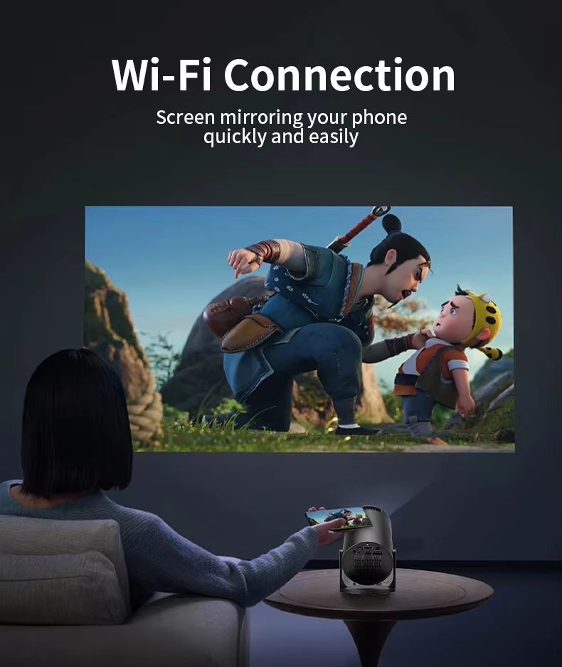 New Mini Projector M5 Pro Wi-Fi 6 50 ANSI Lumens Bluetooth 5.0 480p/360p Portable Home & Outdoor Projector