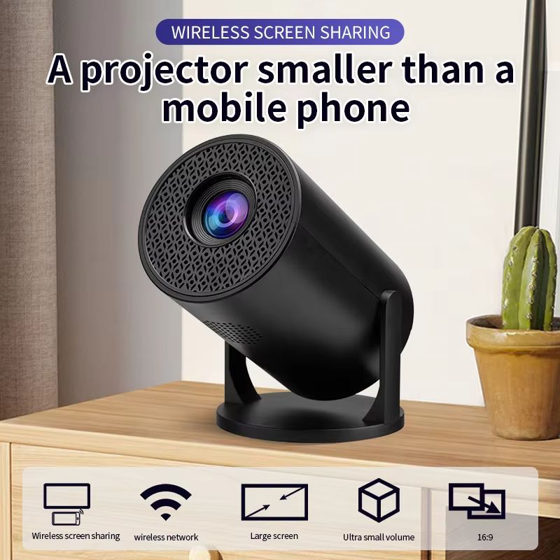 New Mini Projector M5 Pro Wi-Fi 6 50 ANSI Lumens Bluetooth 5.0 480p/360p Portable Home & Outdoor Projector