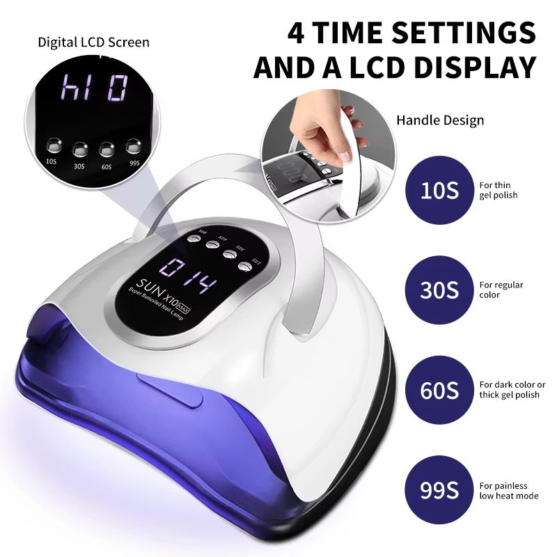 66 LED High Power Nail Lamp Professional UV LED Gel Nail Dryer with 4 Timers and Sensors Manicure Curing Light Salon Tool view 2