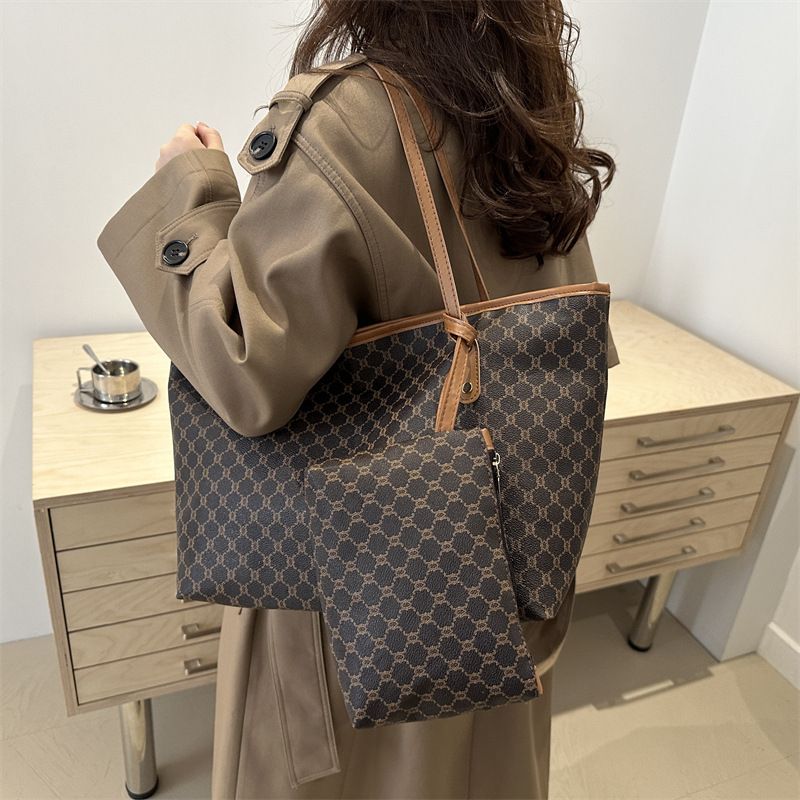 High quality cross-border new two-piece set of large capacity tote bag foreign style with network red explosive handbag bag woman