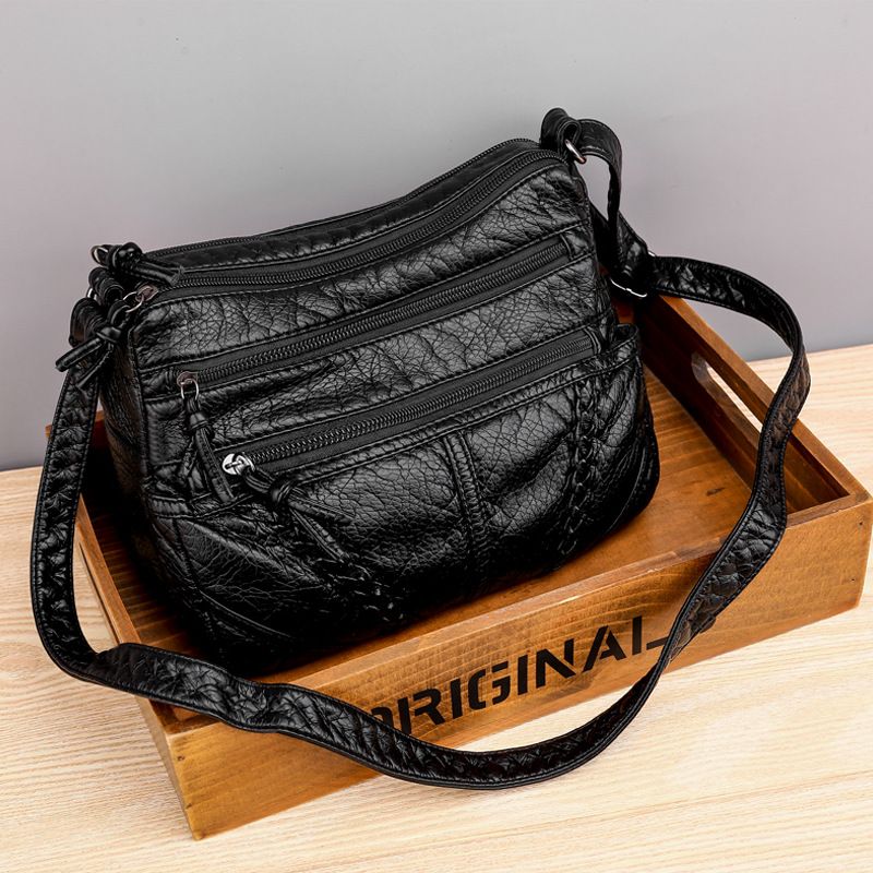 Cross body bag for women's fashion cross-border new women's bag, soft leather texture, large capacity, middle-aged women's single shoulder backpack trend